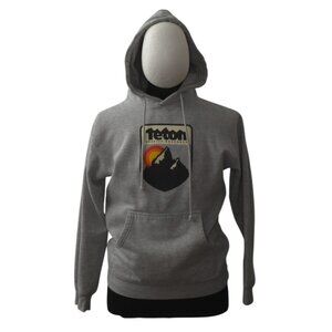 Teton Gravity Research Hoodie Gray Logo Design Small